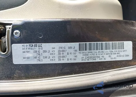 2016 Dodge Grand Caravan American Value Pkg из США, поврежденный, VIN 2C4RDGBG3GR372544